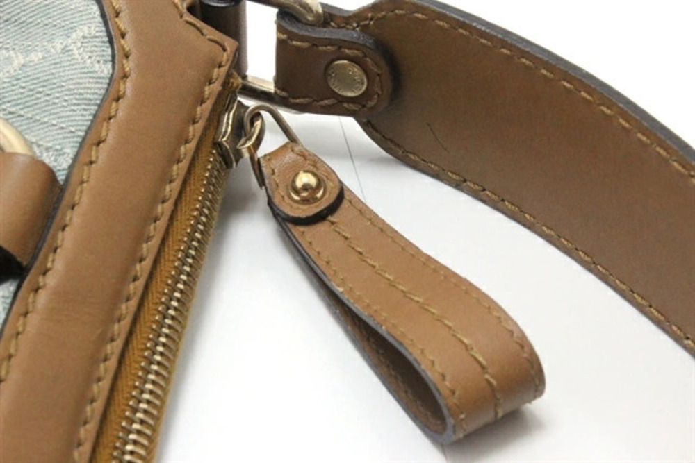 Gucci Sukey GG Hobo Bag Blue Brown Denim Leather - Picture 9 of 9
